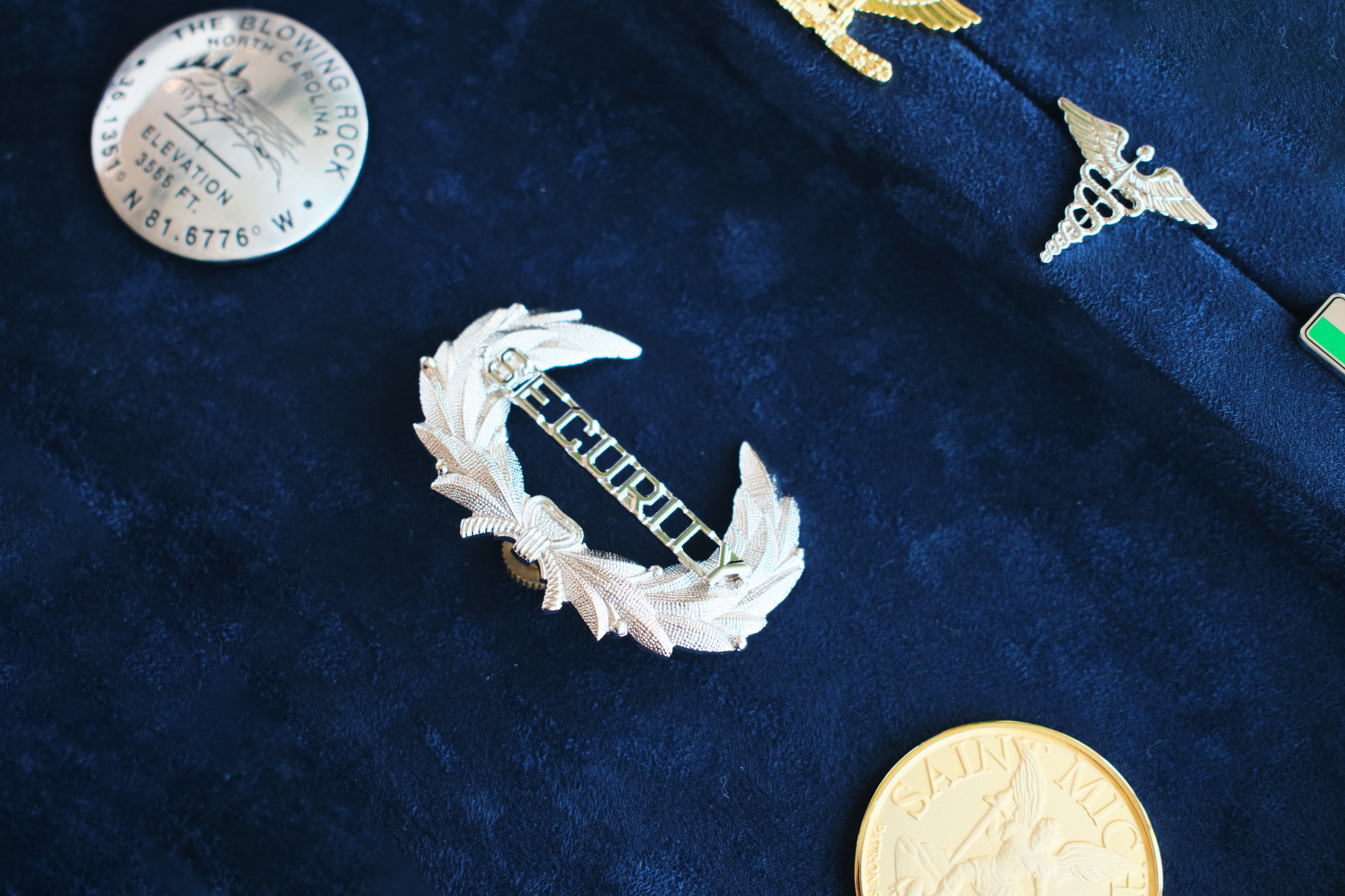 Identity definition accessories including badges and nameplates